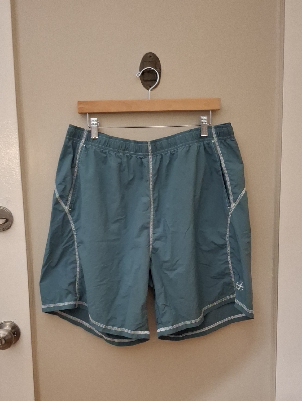 Adsum Light Teal Active Shorts with Reflective Stitching_1